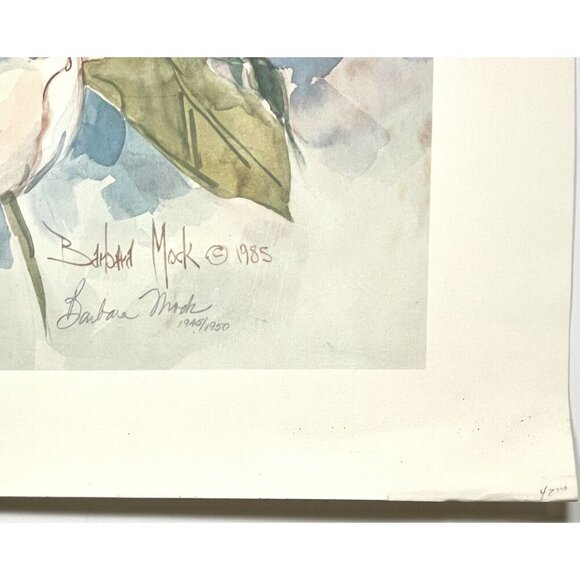 26.5"x21" Ltd Ed Signed Numbered Print MAGNOLIA by BARBARA MOCK 1986 Somerset - Picture 6 of 7